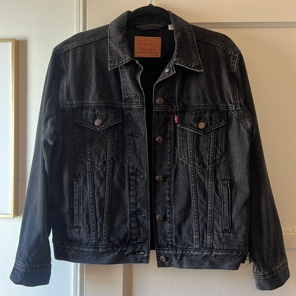 Levis Ex-Boyfriend Fringe denim trucker jacket